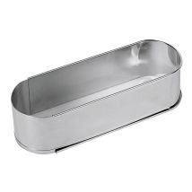 Westmark – Ausziehbare ovale Backform ohne Boden – Edelstahl – Hitzebeständig bis 240 Grad – 27 bis 40 cm