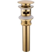 Aiperq - Desagüe Para Fregadero De Latón Cepillado Dorado Y Accesorios - Eliminación De Aguas Residuales, Trimec