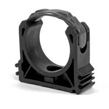 50 mm Rohrhalter – Montagehalterung für PVC-Rohre – PP – Schwarz