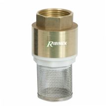 Ribiland – Colador de 1" en latón con filtro y válvula antirretorno – Ideal para plomería y cocina