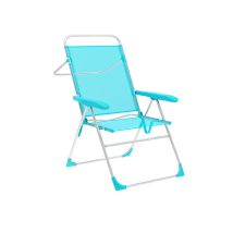 Marbueno Silla Plegable 5 Posiciones Aluminio Aguamarina