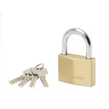 Master Lock 2960eurd Schlüssel Vorhängeschloss Aus Extradickem Massivmessing, Gold, 8,8 X 6 X 2,1 Cm