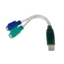 Digitus - Usb Auf Ps/2 Adapter, Maus & Tastatur Adapter, Usb Typ-a Stecker Auf 2x Mini-din 6 Buchse, Win 10, Plug & Play