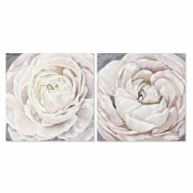 Decoración Mural - Dkd Home Decor - Flor - Multicolor - 2 Piezas - 80 Cm