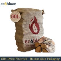 Ecoblaze - Kiln Dried Hardwood Firewood Logs 50l For Wood Burner & Pizza Oven