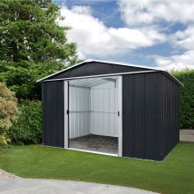 Yardmaster - Metall-gerätehaus 'heidelberg 108', Anthrazit, 6,44 M², Mit Bodenrahmen