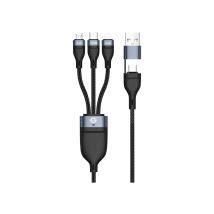 Conceptronic Etta06b15 Usb-c/micro-usb/lightning-kabel 1,5 M Schwarz