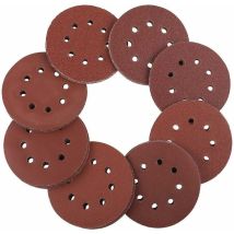 Simplicity - 100pcs 125mm Sanding Discs Pads, Hook And Loop Assorted Sanding Paper 20 X 60/80/100/120/240 Grit, Round Sanding Sheets For Random 
