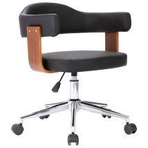 Kalisse - Sillón De Oficina Giratorio Con Ruedas En Madera Curvada Y Sintético Cds020107