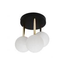 Zumaline Ali Plafonnier Cluster Globe, Noir, Or, 3x G9