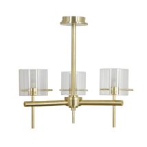 Forum Lighting - Forum Spa Gene Satin Brass/clear 370mm 3 Lamp Cylinder Ceiling Light - Spa-31726-sbrs