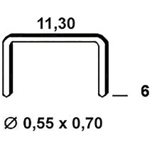 Alsafix Tackerklammern Type 53 6mm - Rückenbreite 11,3mm, Stahldraht Verzinkt - 6000 Stück