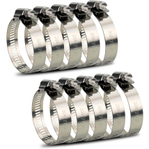 Flyme - Ymyny Adjustable Hose Clamp 27-51mm 304 Stainless Steel Range Assortment Pipe Clamps Clips For Family Water Pipe, Home Gas, Automobile Tube, 