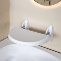 Basics - Asiento De Pared Plegable Para Bañera, Blanco, 36 X 40 Cm