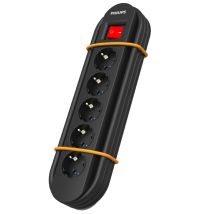 Philips Spn5050ba/39 - Multipresa A 5 Prese Schuko Per Esterni E Officine, Anello Magnetico Per Superfícies Metallici, Protezione Sovratensioni, Cavo 