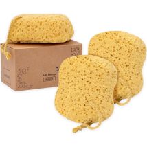 Premium Bath Sponge, Loofah Foam Sponge, Body Sponge For Shower - Large Size, Lots Of Foam, Curvy, 3 Pack