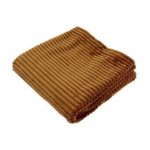 Couverture Boudoir - Domiva - Caramel - 75 X 100 Cm - Velours Côtelé, Douce Et Chaude