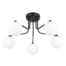Astral Lámpara De Techo Minimalista Semiempotrada De 5 Luces Negra - Sollux