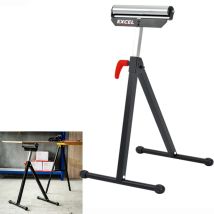 Excel Roller Stand Material Support Table Saw Heavy Duty Adjustable Height Stop