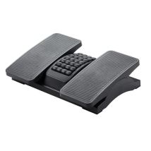 Q Connect Reposapiés Ergonómico Negro Con Masaje Ajustable