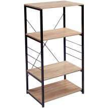 Scaffale Per Cucina 4 Ripiani Mensola Da Cucina Scaffalature 60x40x123.5cm Rovere - Woltu