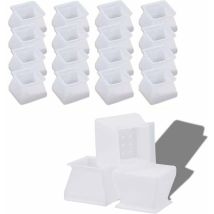 6 Pieces Silicone Chair Caps Feet Pads Chair Leg Covers Square Leg Protectors Chair Leg Floor Protectors Table Leg Caps For Chair Table Home Sofa