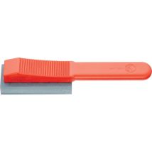 Muller – Lima manual 125 mm roja K360 – Ángulo de corte 25°-45° – Empuñadura de plástico