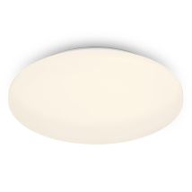 Ner - Plafoniera Led Con Decoro A Stella, Plafoniera Led Bagno Ip44, Decoro Traforato, Luce Bianca Neutra, Ø340 Mm, Bianco - Brilo