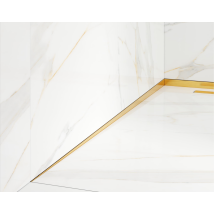 Ilcom Duschprofil schräg linksseitig 180cm – Edelstahl SUS 304 – PVD-beschichtet – für Bodendusche – Gold