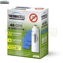 Ricarica 48 ore per dispositivi Acti Zanza Break – 4 cartucce butano – 12 piastrine insetticida – ThermaCELL