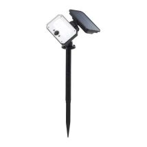Spot Extérieur A Piquer - Brilliant - Joplin - Led Et Solaire - Détecteur - Plastique Et Verre - 4 W - Noir
