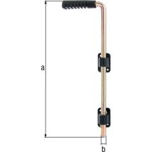 Alberts Bodenschieber,disp.,griff Schwarz,gesamthöhe 400 Mm,abstand Bolzen-tor 40 Mm