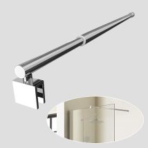 Emke 700mm To 1200mm Adjustable Telescopic Length Bar Support Bar Stainless Steel Chrome Round Shape For Wet Room Shower Screen Walk In Shower 