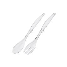 Salatbesteck Vienna 30cm transparent – 6 Stück – spülmaschinenfest – Kunststoff – platzsparend stapelbar