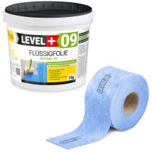 Level+ - Level+ Dichtset Für Duschabdichtung Bad Dichtband Flüssigfolie 7kg Set73
