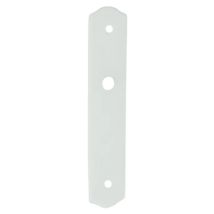 Placa de puerta individual de porcelana blanca 255 x 50 mm – Distancia entre ejes 195 mm