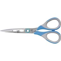PREMAX – Arbeits-/Papierschere – Gesamtlänge 150 mm – Schnittlänge 60 mm – Ergonomische 2K-Griffaugen – Hochwertiger rostfreier Stahl