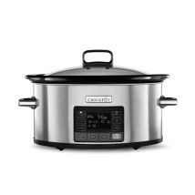 Crockpot Pentola Per Cottura Lenta,slow Cooker,spegnimento Automatico,5.6 Lt,fino 6-8 Persone,funzione Timeselect Per Programmare Orario Fine Cottura,