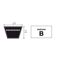 Correa Trapezoidal Sección B68 Desarrollo Primitivo 1765 Mm Máquina Agrícola