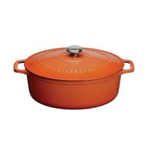 Cacerola Ovalada De Hierro Fundido De 29 Cm, Color Castaño - Puc472999 - Chasseur -