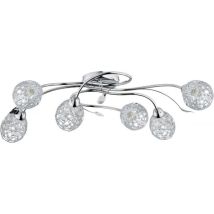Alfa Lampe Suspendue Moderne Argenté 78 Cm Largeur