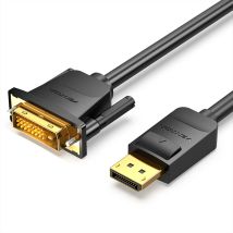 Vention DisplayPort auf DVI Kabel 2 Meter 1920 x 1080 Pixel 60 Hz Vergoldete Kontakte Robuste Konstruktion