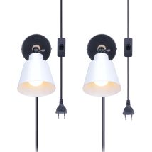 2pcs Retrò Industriale Stile Lampada Da Parete E27 Metallo Per Illuminazione Soggiorno Camera Da Letto Applique Da Parete