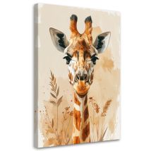 Quadro Su Tela, Giraffa Animali Africani Safari, 40x60