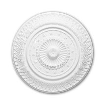 Profhome Decor - Ceiling Rose 156028 Profhome Ceiling Decoration Medallion Rosette Decorative Element Neo-classicism Style White Ø 67 Cm