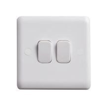 Deta - Vimark Vc1204 Light Switch 2-gang 2-way Detvc1204