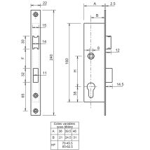 Metalux Serie 7 Cerradura Monopunto Acero Anticorrosión