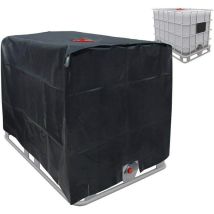 Telo Di Copertura Per Serbatoio Ibc 120 X 100 X 116 Cm 1000 L - Materiale In Polietilene Ad Alta Densità, Nero, 210d Telo Protettivo Contenitore Per 