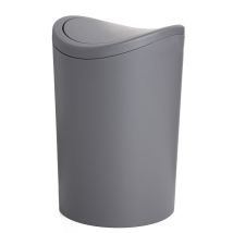 Cestino Spazzatura In Polipropilene Grigio 6lt Con Coperchio Basculante