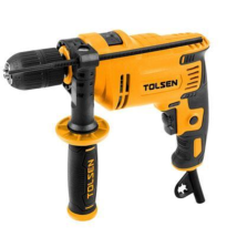 TOLSEN Bohrmaschine 750W – 0-3000 U/min – Schlagfunktion – Futterkapazität 13 mm – Seitengriff, Spannschlüssel, Tiefenbegrenzer